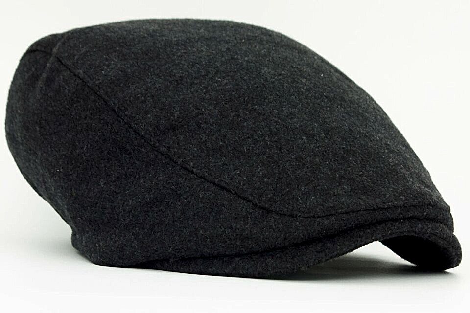 Erkek Siyah Ingiliz Yün Kasket