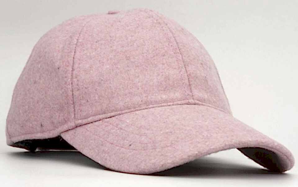 Kadın Pembe Yünlü Kışlık Beyzbol Kep Şapka