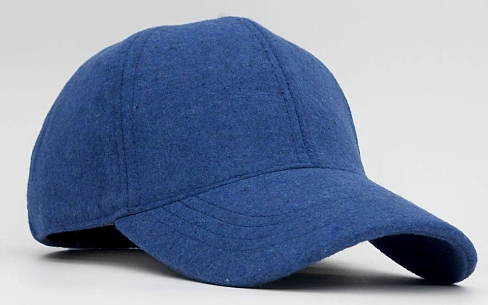 Kadın Bebe Mavi Yünlü Kışlık Beyzbol Kep Şapka