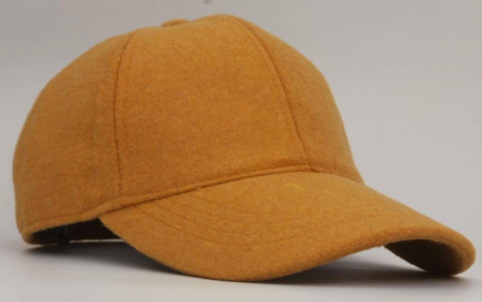 Kadın Sarı Yünlü Kışlık Beyzbol Kep Şapka