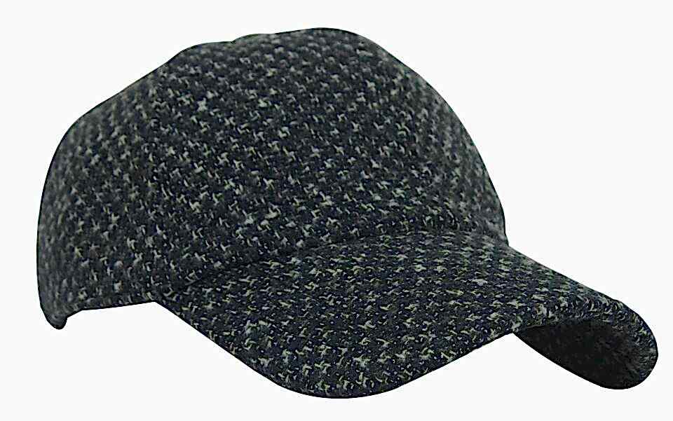 Erkek Beyzbol Şapkası Desenli Yün Kışlık Kep