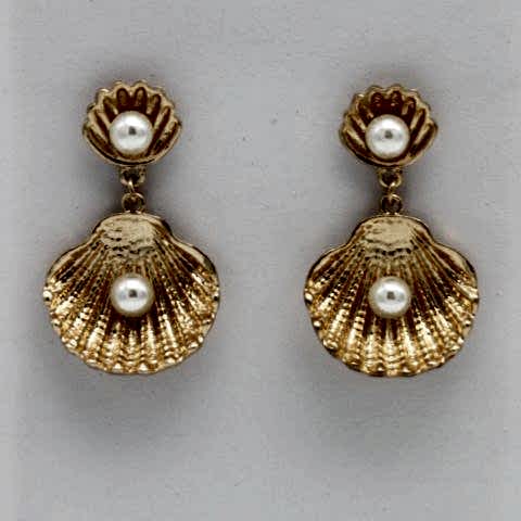 Kadın Küpe Gold Renk İsdirdye İnci küpe