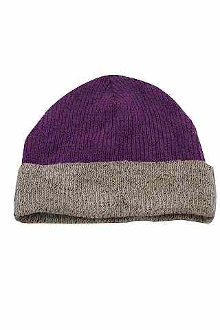 Kışlık Bere Şapka Dokuma Mor