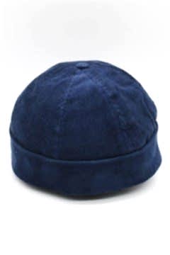 Kışlık Kadife Takke Hip-Hop Bere Docker Şapka-Lacivert