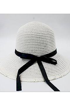 Kadın Doğal Hasır Panama Şapka Plaj Şapkası Geniş Beyaz