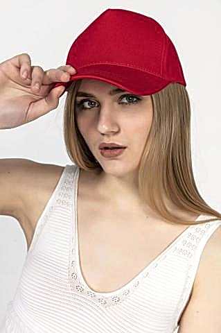 Kadın Yürüyüş Şapka Kırmızı Beyzbol Şapkası Spor Şapka Cırtlı Kep