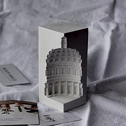 Mimari Mumluk 3 Boyutlu Katedral ve Mihrap Hediyelik Beyaz