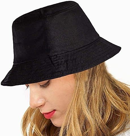 Bucket şapka siyah  Kadın Kova Şapka