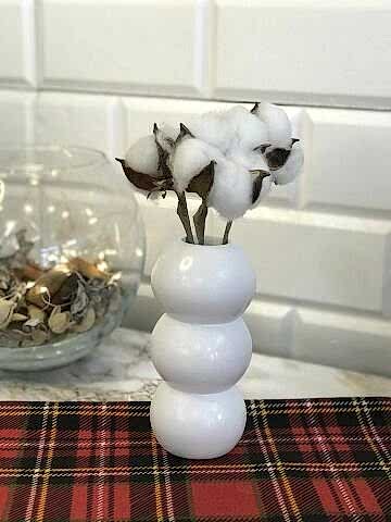 Hediyelik Vazo 14 cm Polyester Döküm Dekoratif Vazo Beyaz