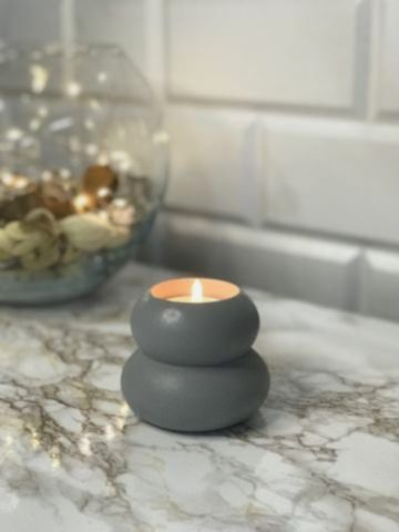 Dekoratif Mumluk Tealight Mumluk Gri