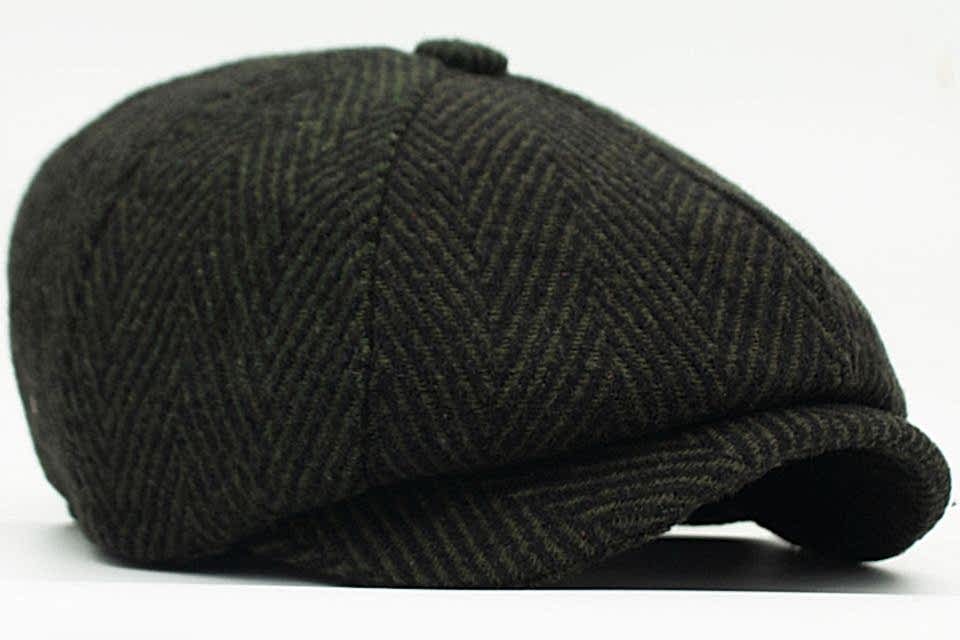 Erkek Haki Siyah Kasket Baretta Beckham Peaky Blinders Şapka şapkadan.da!