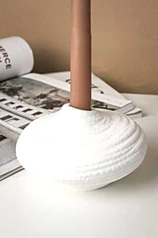 Tasarım Mumluk El Yapmı  Beyaz