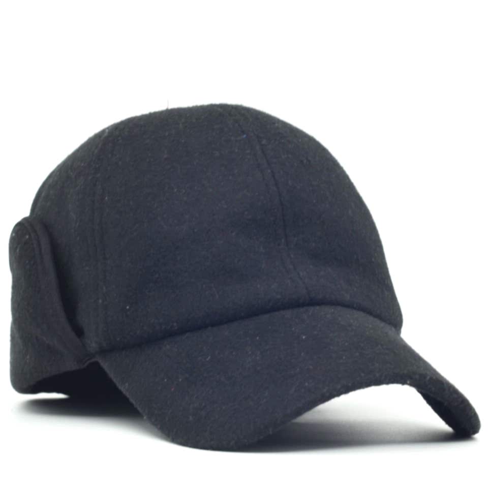 Kışlık Kep Siyah Polarlı Avcı Şapka Kulaklıklı Şapka