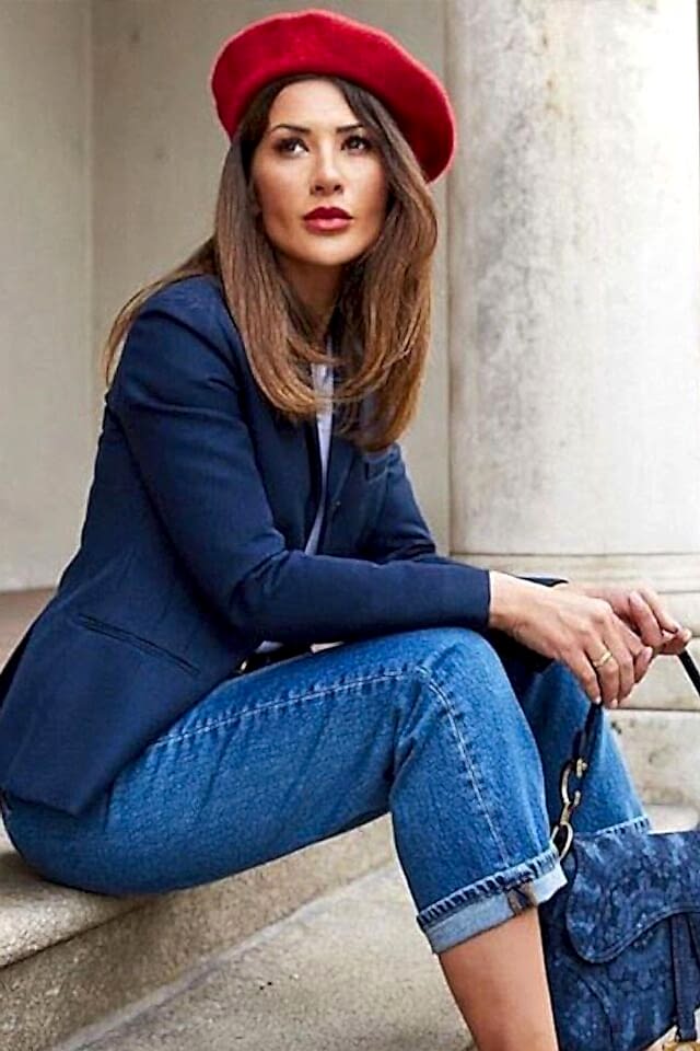 Fransız Keçe Bordo Ressam Bere