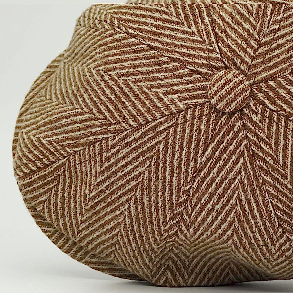 Erkek Kasket Peaky Blinders Balıksırtı Desenli Yün Şapka