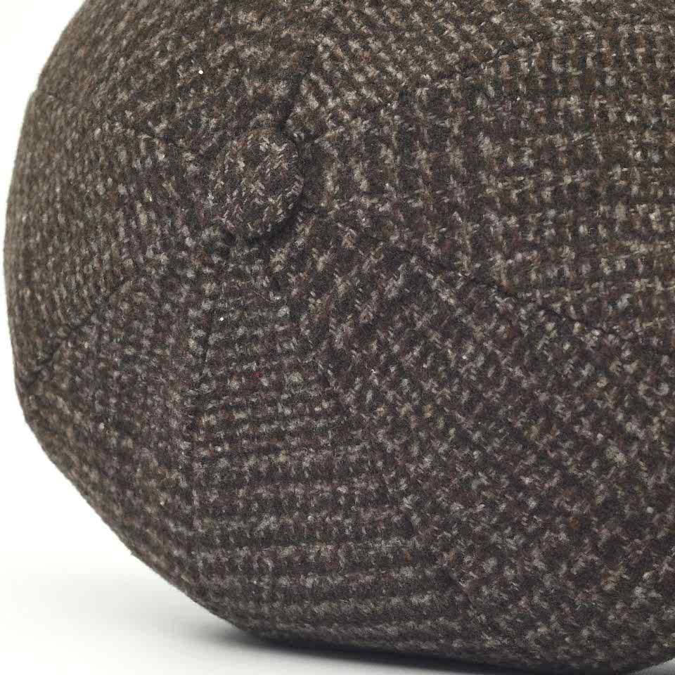 Erkek Kasket Peaky Blinders Balıksırtı Desenli Yün Şapka