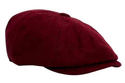 Kışlık Kaşe Kumaş Erkek Şapka Kasket Newsboy Peaky Blinders Kap Hat Bordo