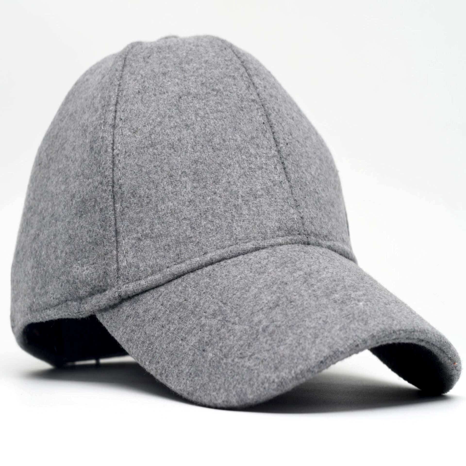 Unisex Gri Kaşe Kumaş Kışlık Kep Şapka