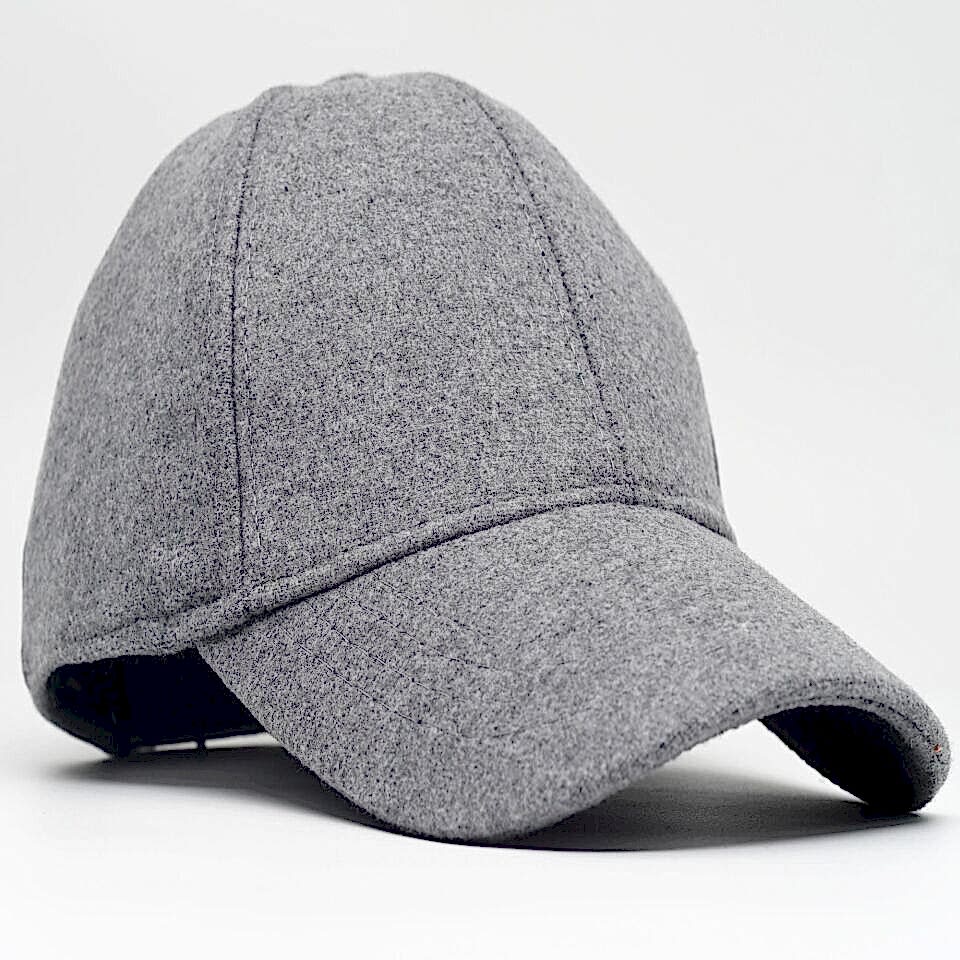 Unisex Gri Kaşe Kumaş Kışlık Kep Şapka