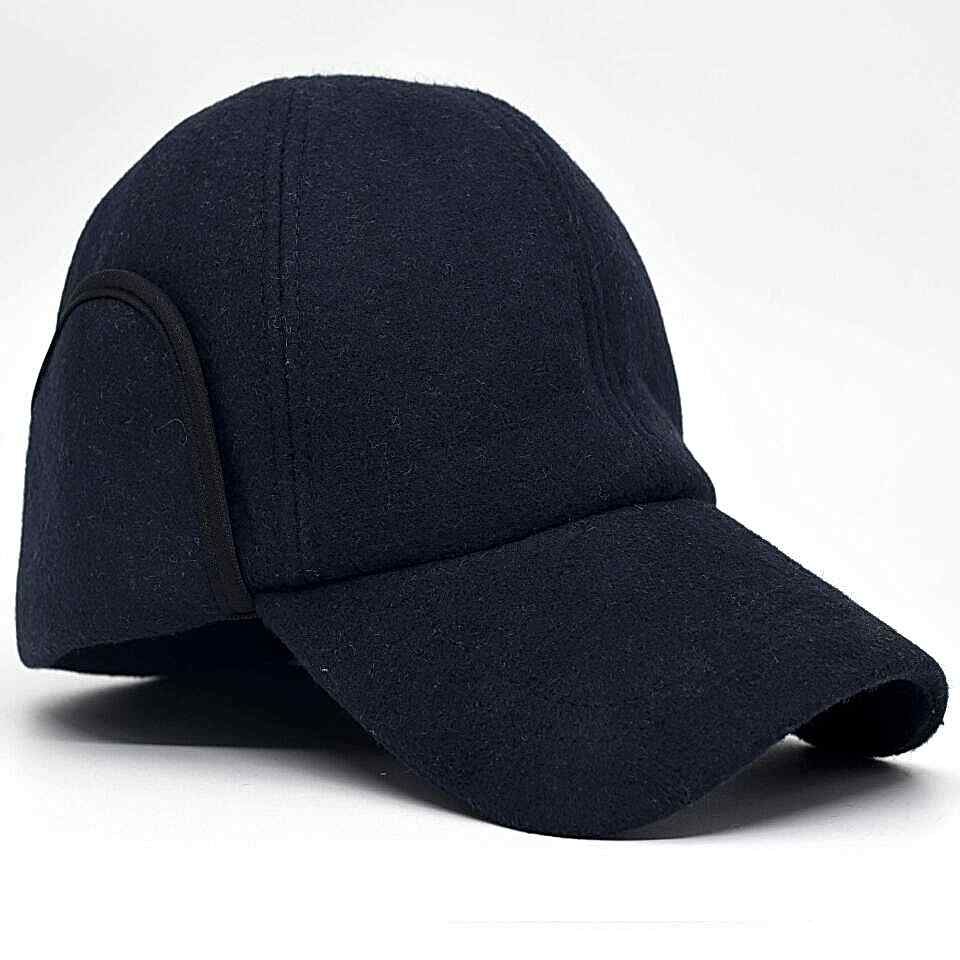 Kışlık Kep Lacivert Polarlı Avcı Şapka Kulaklıklı Şapka