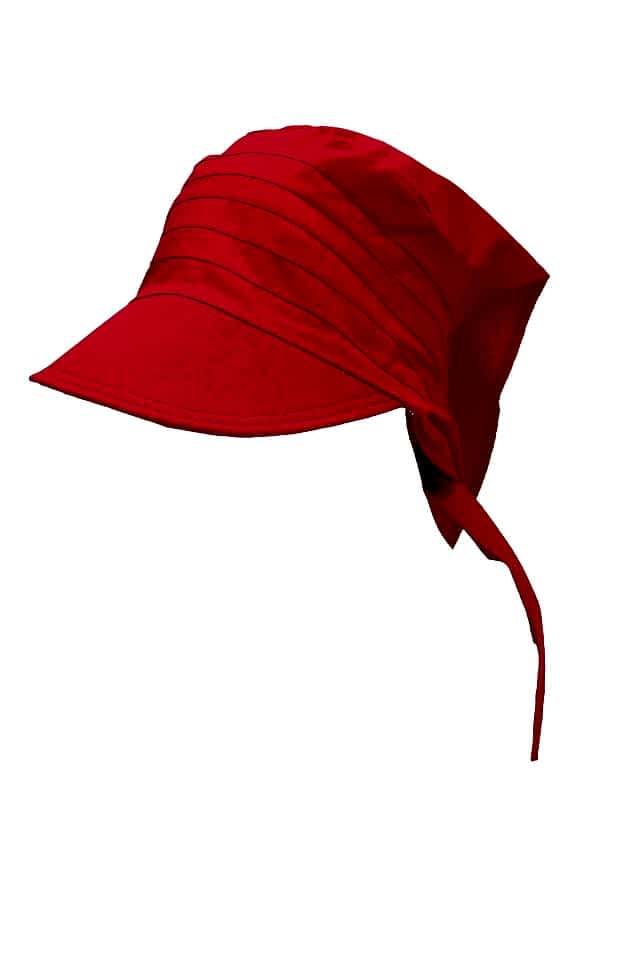 Safari Bağlamalı Kırmızı Siperli Bandana Vizör