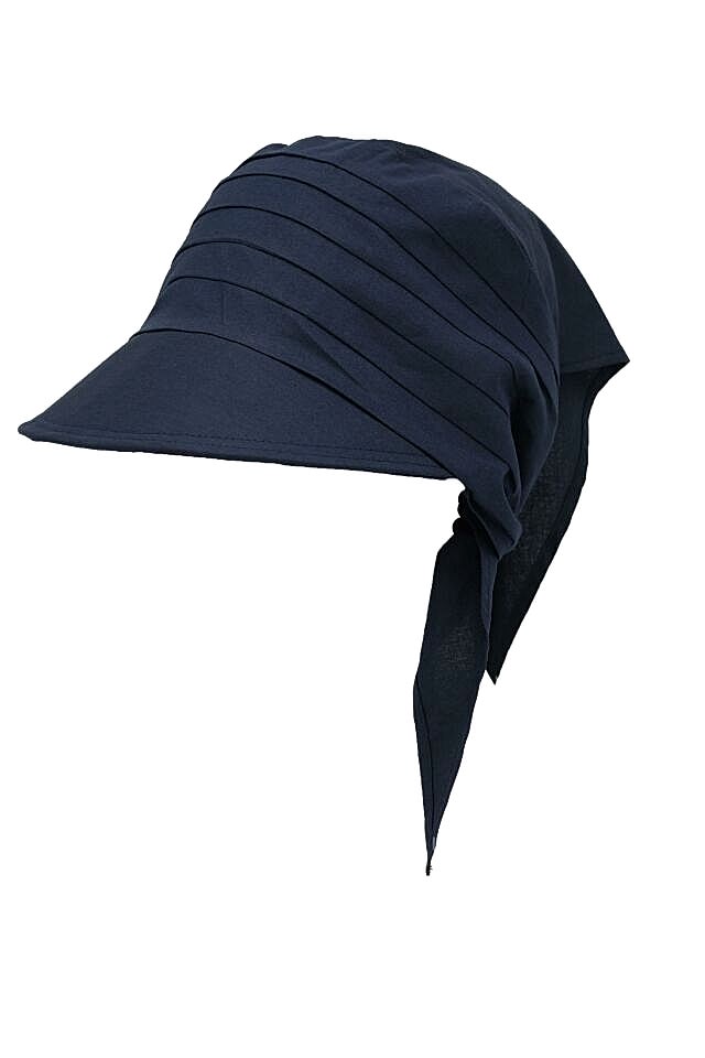 Safari Bağlamalı Lacivert Siperli Bandana Vizör