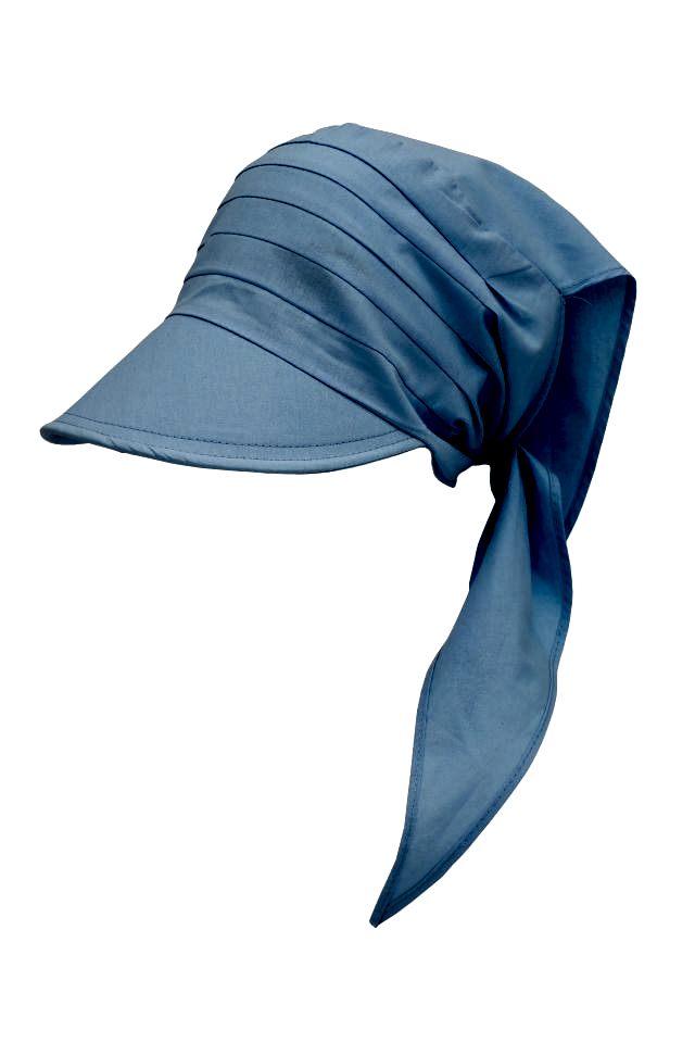 Safari Bağlamalı Bebe Mavisi Siperli Bandana Vizör