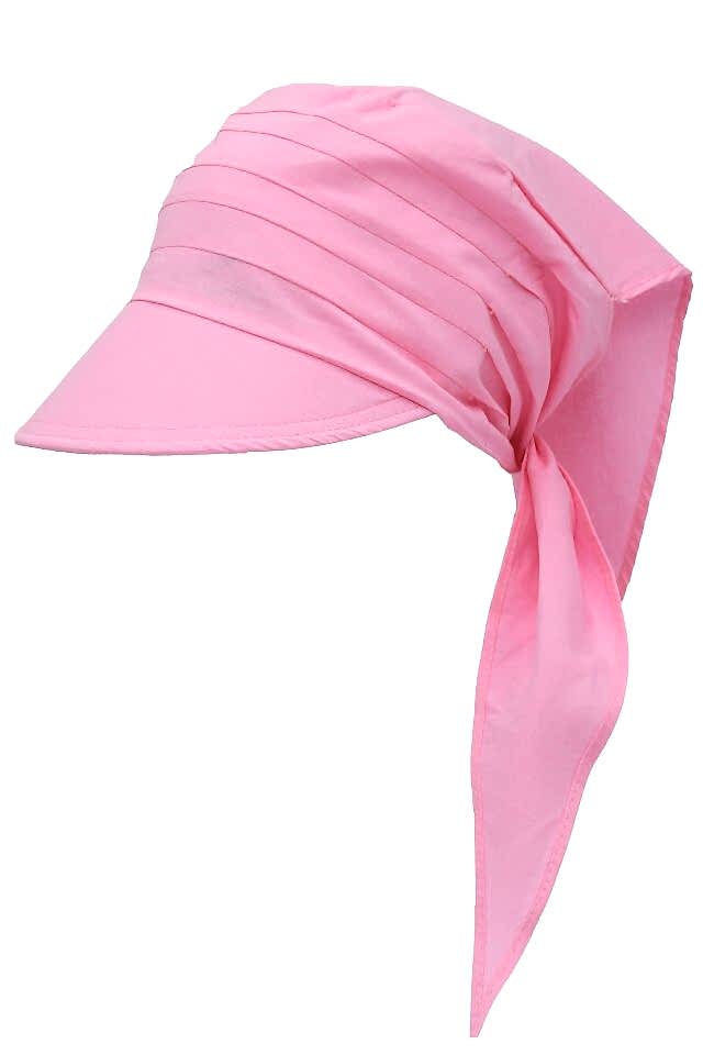 Safari Bağlamalı Pembe Siperli Bandana Vizör