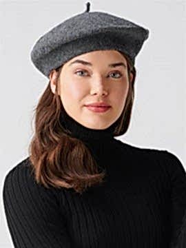 Füme Fransız Ressam Şapkası Kışlık Bere