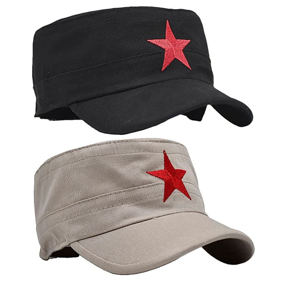 Castro Siyah Ve Bej Şapka Ikili Set Kastro Set Yıldızlı Unisex