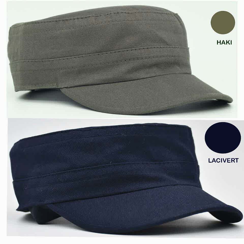 Castro Lacivert Ve Haki Şapka Ikili Set Kastro Set Unisex