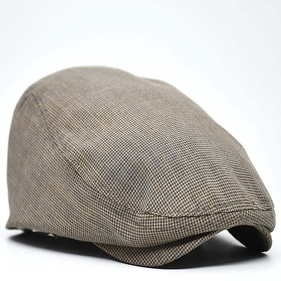 Erkek Kasket Keten Yazlık Flat Cap Şapka