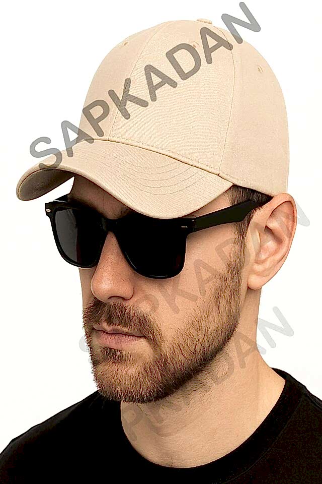 Unisex Ayarlanabilir Açık Bej Spor Basic Şapka