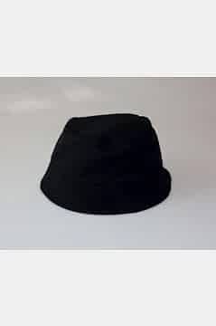 Düz Siyah Kova Şapka Balıkçı Şapka Bucket Hat