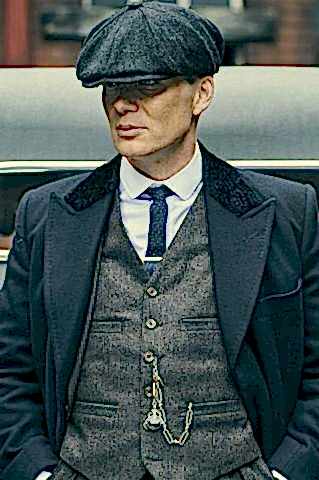 Balık Sırtı Koyu Gri Kışlık Kaşe Kumaş Peaky Blinders Erkek Şapka Kasket